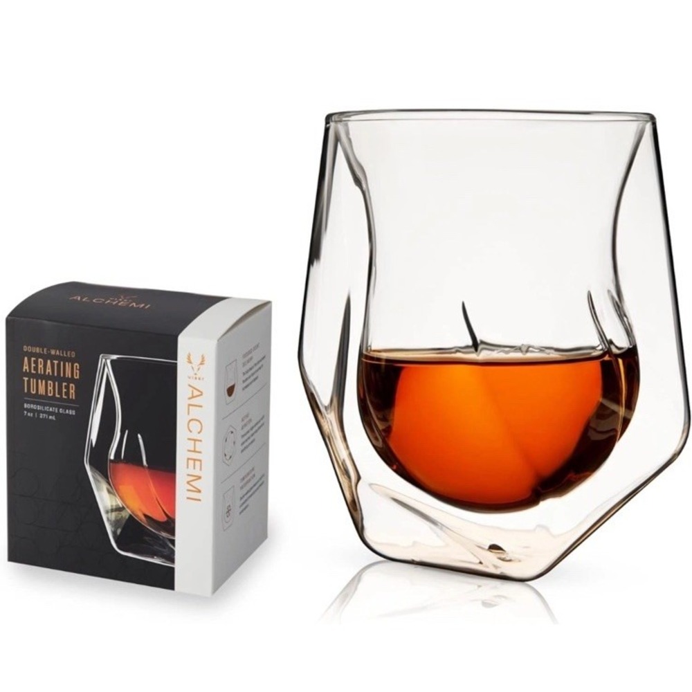 Viski Alchemi Double-walled Aerating Tumbler 7oz Whisky Glass, Keep Cold, NIB